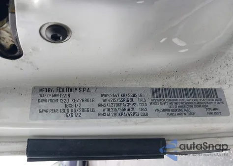 2019 Ram Promaster City Tradesman from USA, damaged, VIN ZFBHRFAB0K6M67465